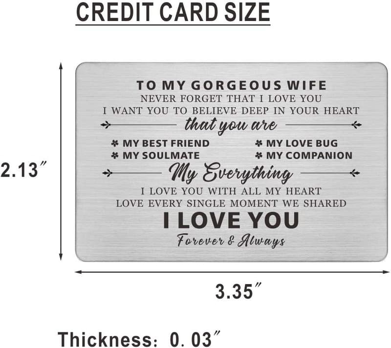 Mother's Day Card for Wife - I Love You Heartfelt Message