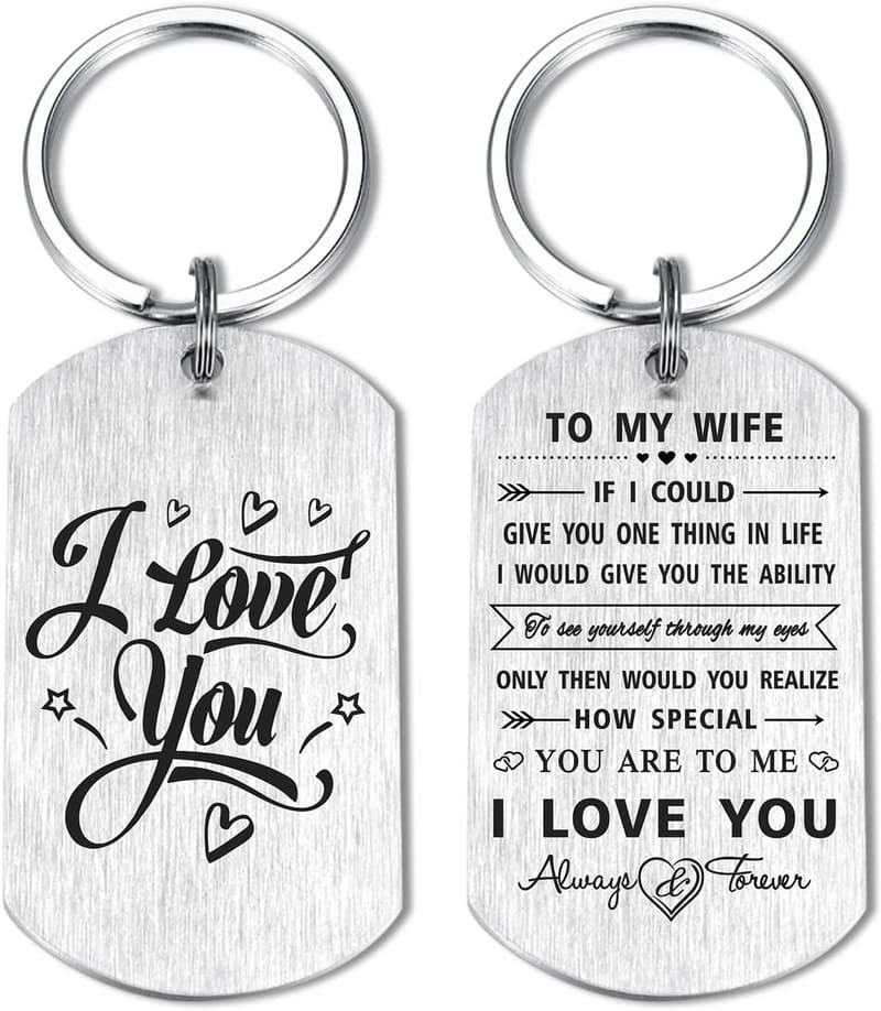 Sentimental Keychain for Wife - Perfect for Mother's Day & Anniversaries