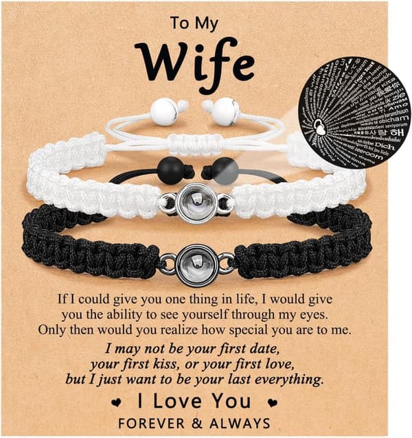 100 Languages I Love You Bracelet - Couples Gift for Anniversary