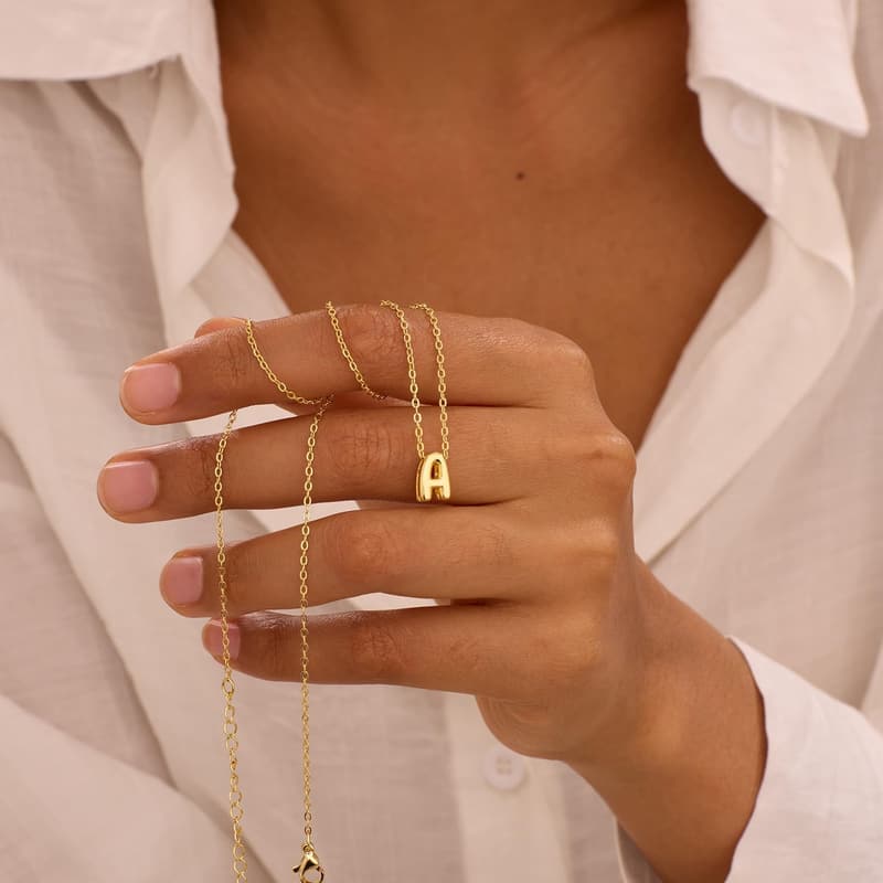Personalized Dainty Initial Necklace for Women - Gold/Silver