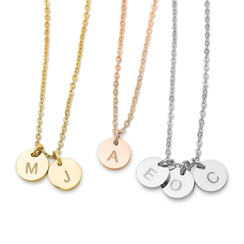 Personalized Initial Necklace for Moms with Kids' Letters