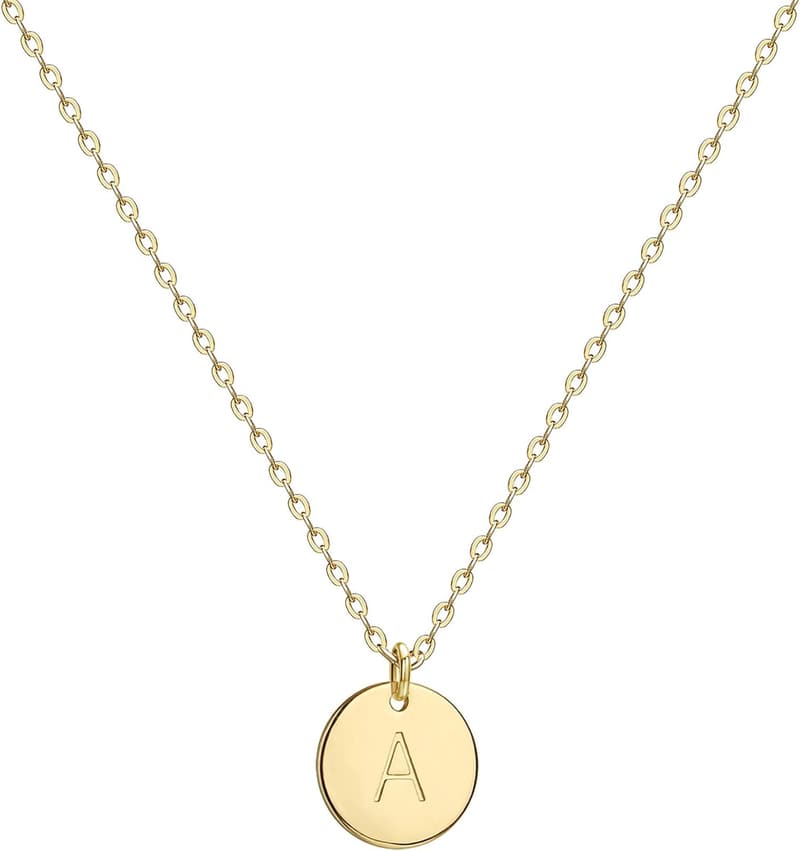 Personalized 14K Gold-Plated Initial Necklace for Women