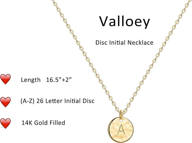 Personalized 14K Gold-Plated Initial Necklace for Women