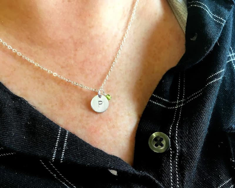 Personalized 925 Sterling Silver Initial Necklace for Women