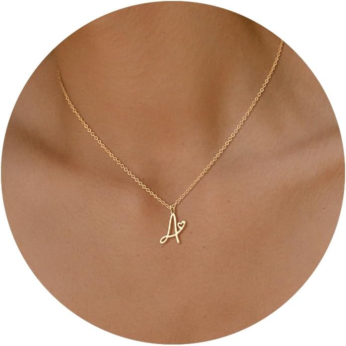 Personalized 14k Gold Filled Initial Necklace for Women