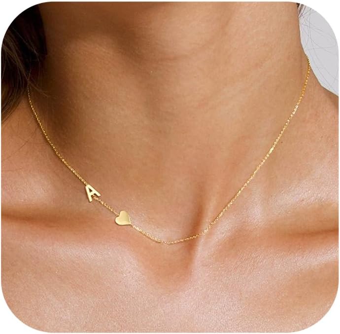 Personalized Gold Initial Choker Necklace for Women