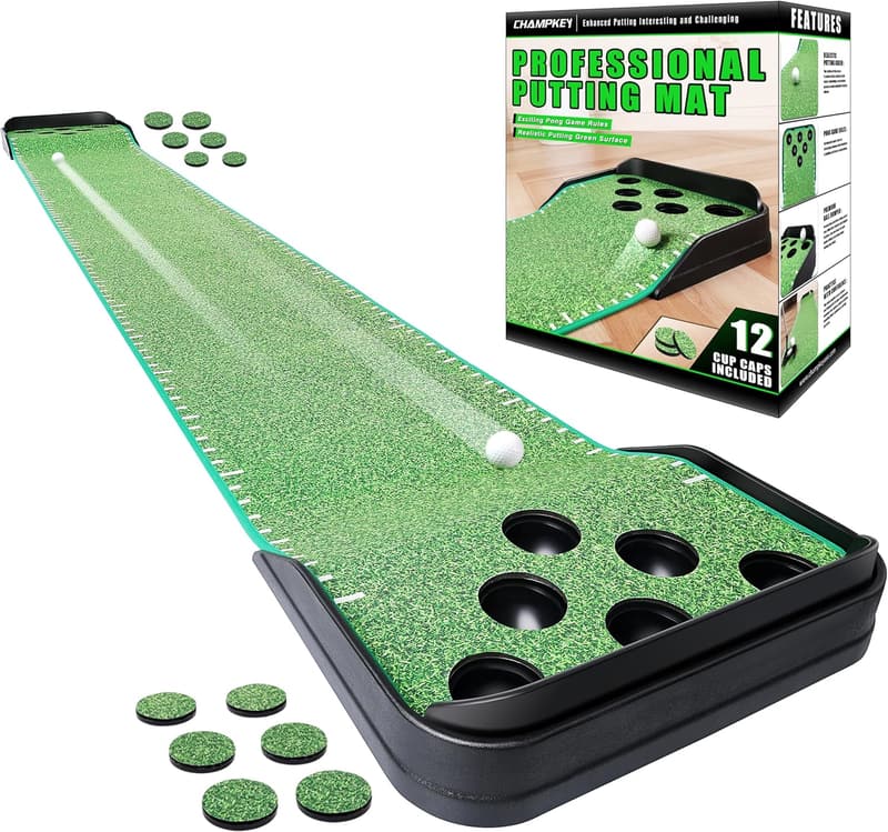 Indoor Golf Putting Mat with Advanced Guides - Enhance Accuracy