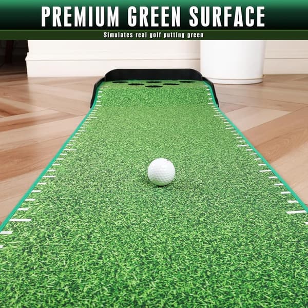 Indoor Golf Putting Mat with Advanced Guides - Enhance Accuracy