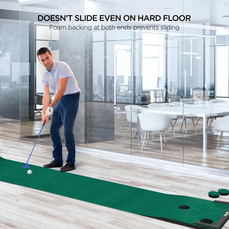 Indoor/Outdoor Golf Pong Putting Game Set - 11 Feet, 2 Putters