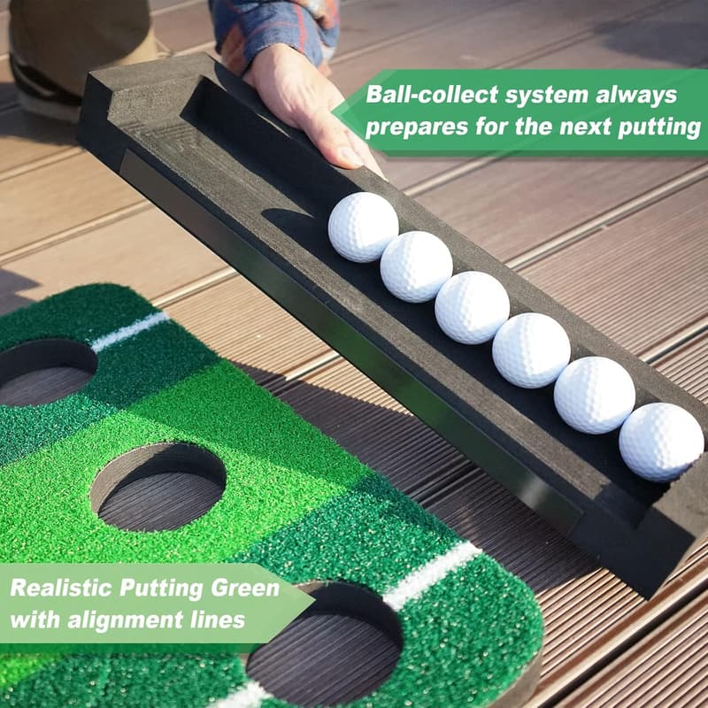 Indoor Golf Putting Green Set with Ball Collect System for Men
