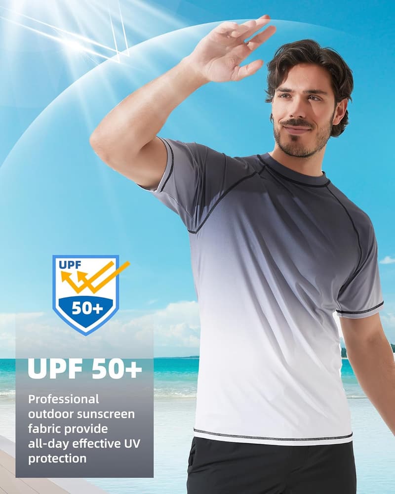 Men's UV Protection Rashguard - UPF 50+, Quick Dry, Loose Fit