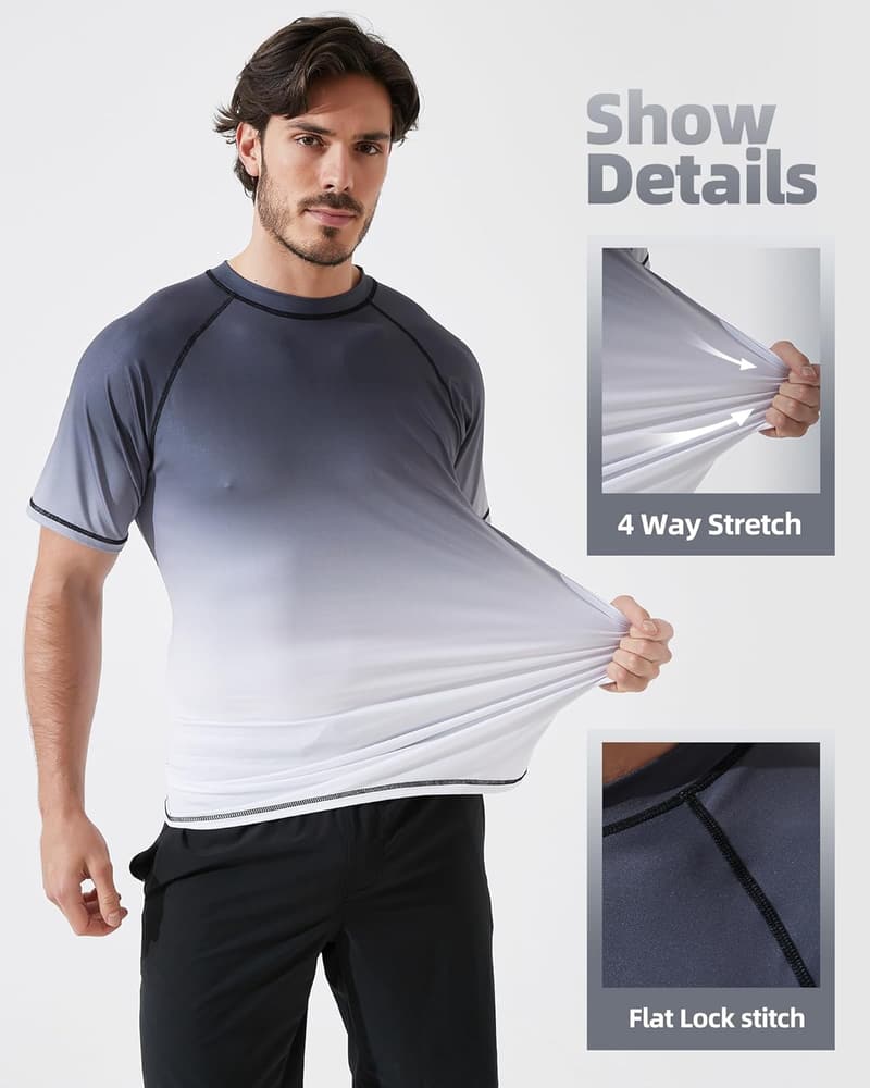 Men's UV Protection Rashguard - UPF 50+, Quick Dry, Loose Fit