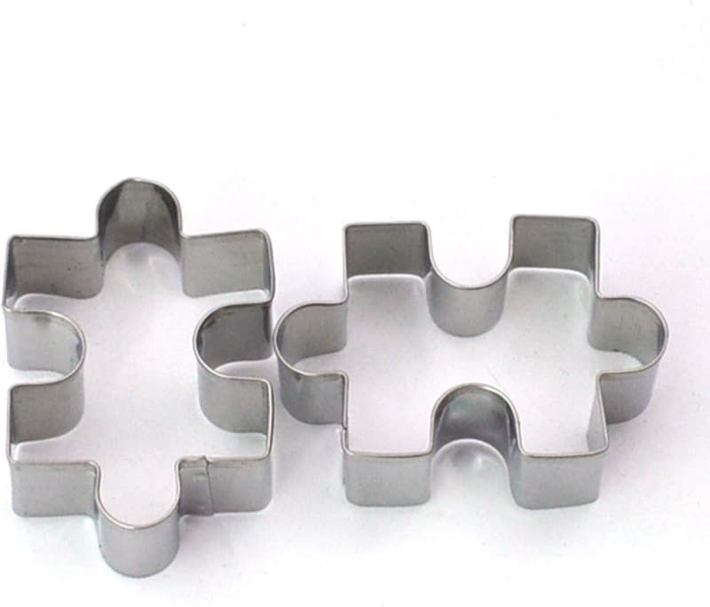 Game Puzzles Stainless Steel Cookie Cutter Set - 2 Pieces
