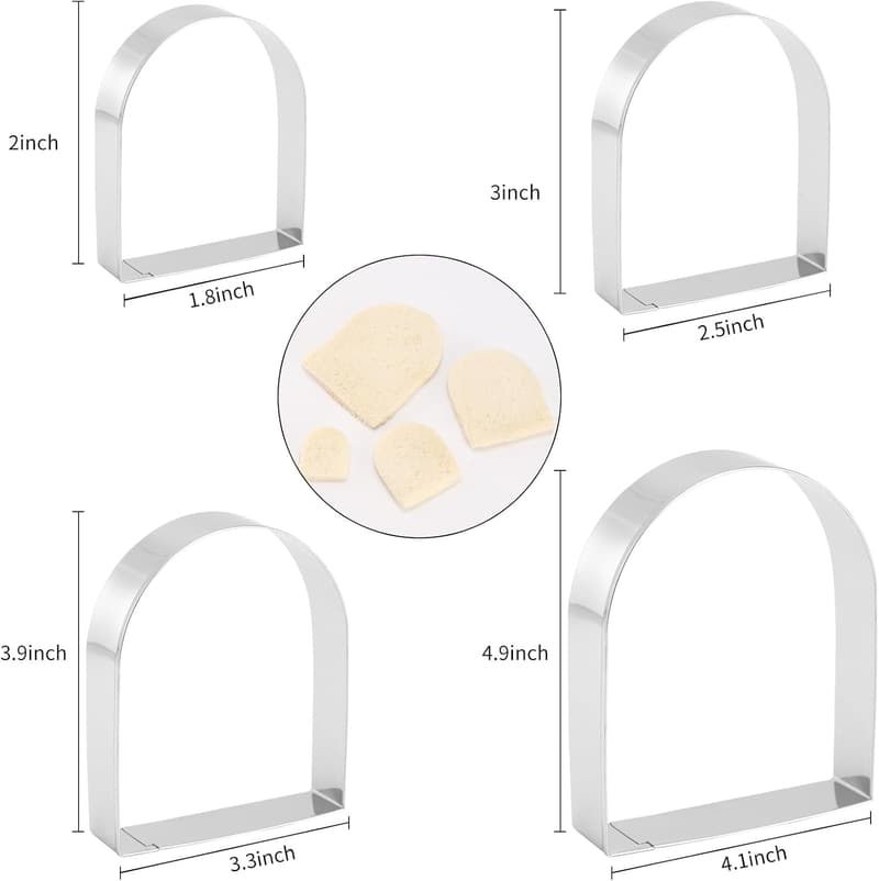 Geometric Cookie Cutter Set - Stainless Steel, 4-Piece