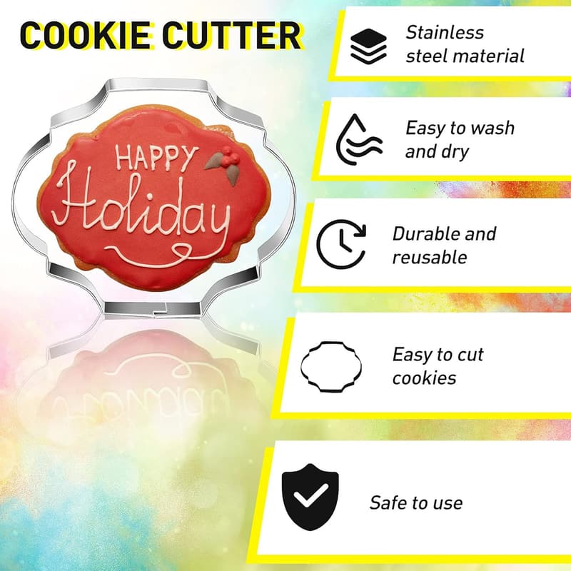 10-Piece Stainless Steel Cookie Cutter Set with 6 Stirring Pins