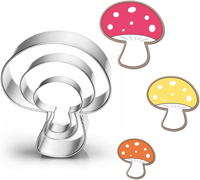 Mushroom Cookie Cutter Set - 3-Piece Baking Set