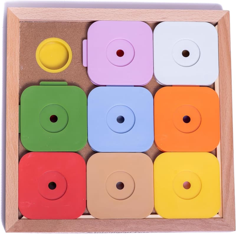 Medium Pet Brain Toy - Interactive Sudoku Puzzle with 9 Treat Hiding Holes