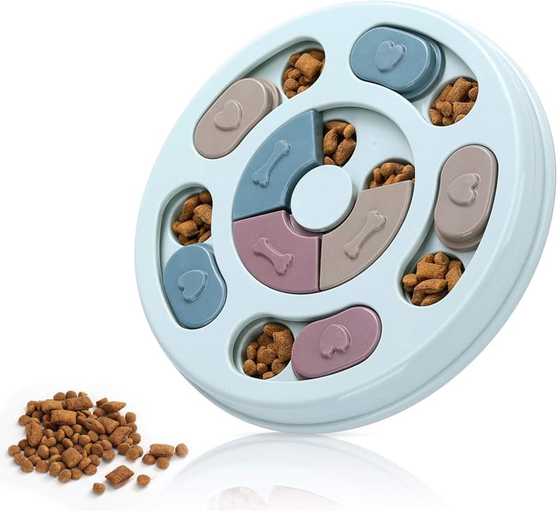Dog Puzzle Toy for IQ Training & Mental Enrichment (Blue)