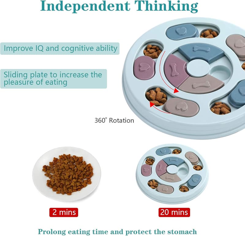 Dog Puzzle Toy for IQ Training & Mental Enrichment (Blue)
