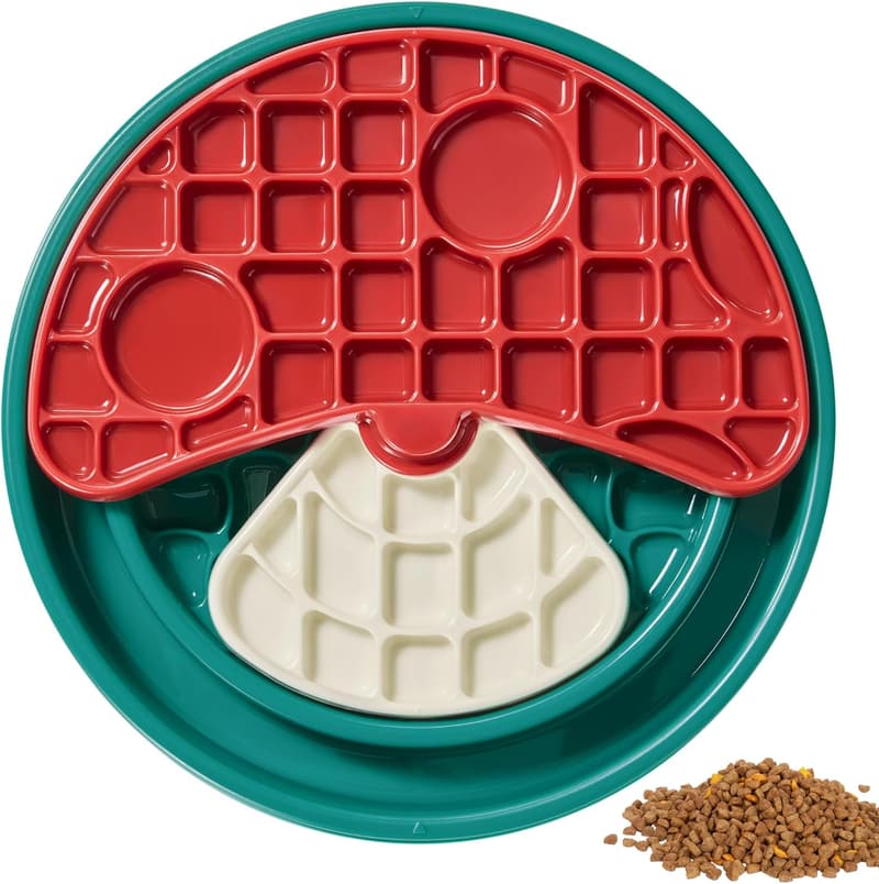 Dog Puzzle Enrichment Toy - Slow Feeder Mushroom Bowl