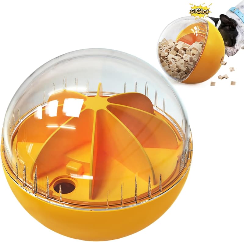Interactive Dog Treat Toy for Boredom Relief - Orange