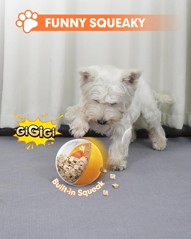 Interactive Dog Treat Toy for Boredom Relief - Orange