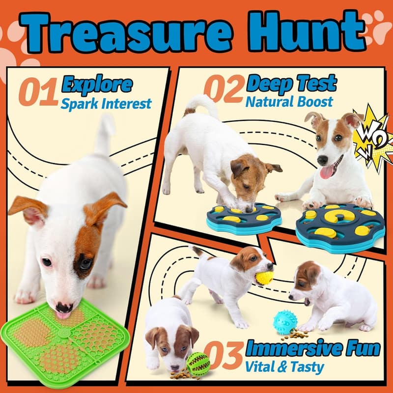 Dog Puzzle Toy Set for Small to Medium Dogs - 9 Pack