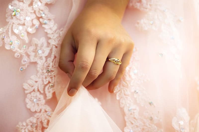 Sweet 15 Quinceañera Gift - Gold-Plated Heart Ring with CZs