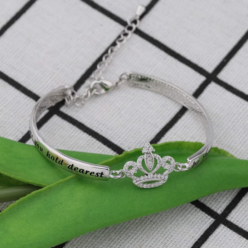 15th Birthday Princess Crown Bracelet Gift