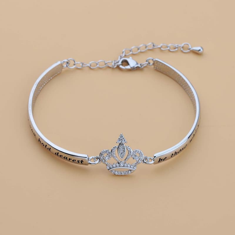 15th Birthday Princess Crown Bracelet Gift