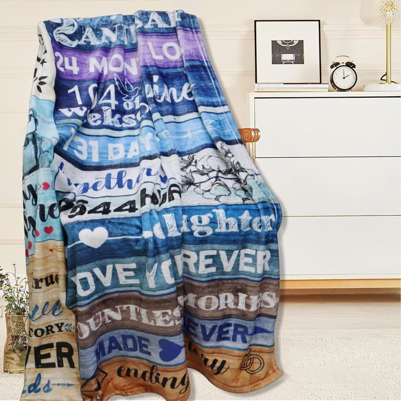 2nd Anniversary Cotton Blanket Gift for Couples