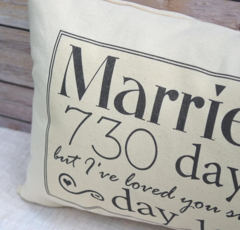 2nd Anniversary Cotton Gift - Cotton Duck Fabric for Couples