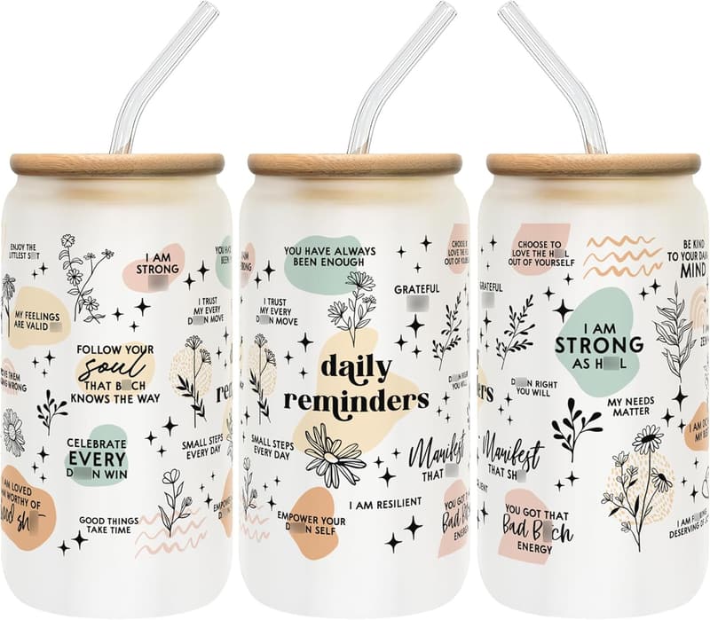 Inspirational Can Glass for Women's Friendship Gifts