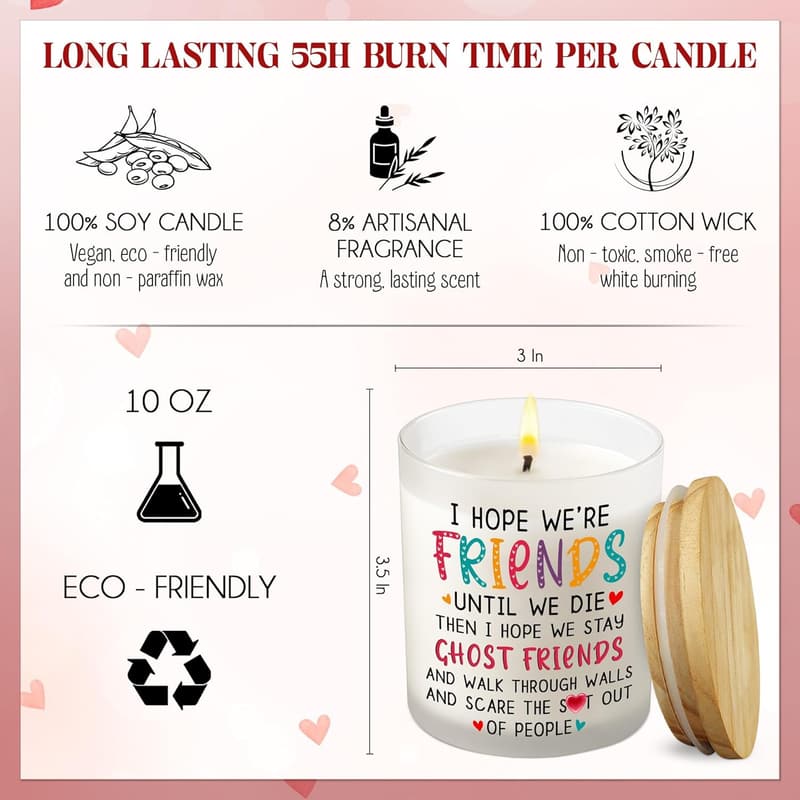 Birthday Gift for Women - 10 oz Vanilla Lavender Candle
