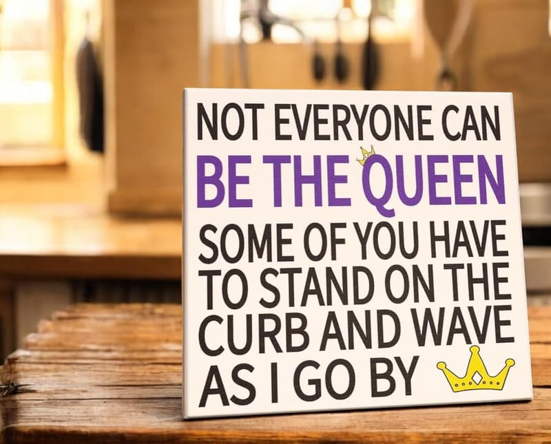 Sarcastic Desk Decor for Friends - Humorous Gift Sign