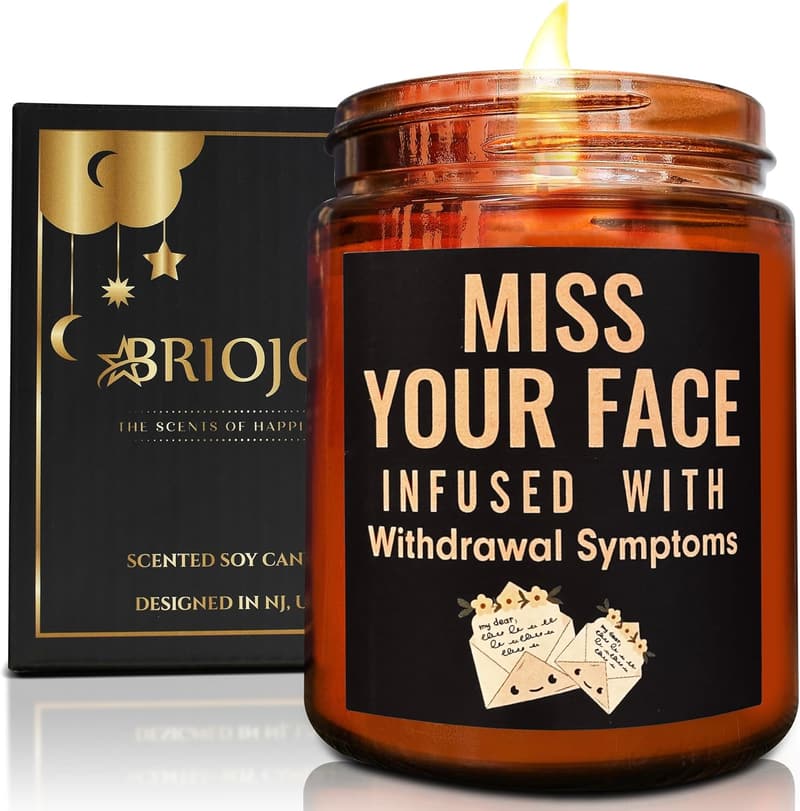 Friendship Birthday Gift - Miss Your Face Natural Soy Candle