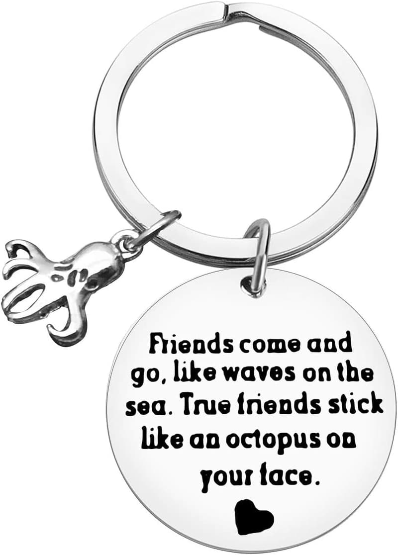 Long Distance Friendship Keychain - Octopus Design Gift