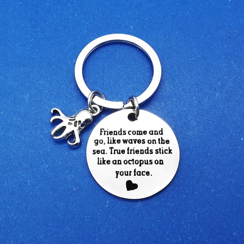 Long Distance Friendship Keychain - Octopus Design Gift