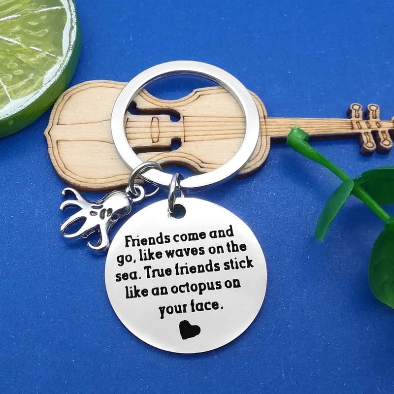 Long Distance Friendship Keychain - Octopus Design Gift