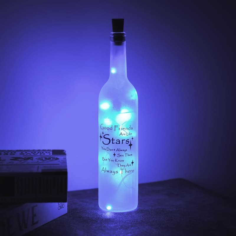 Unique Friendship Bottle Lights with Cork for Birthdays