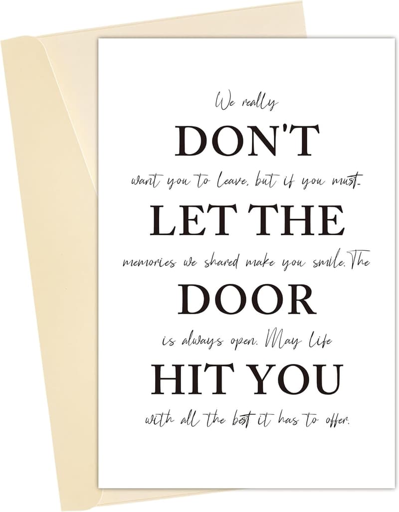 Going Away Card for Colleagues - Best Wishes Gift