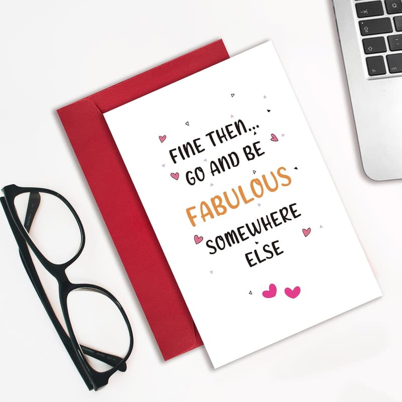 Funny Farewell Card for Coworker with Humorous Design