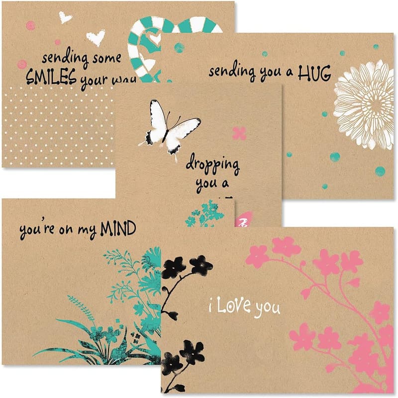 Thinking of You Friendship Card Set - Pack of 20 Assorted Cards