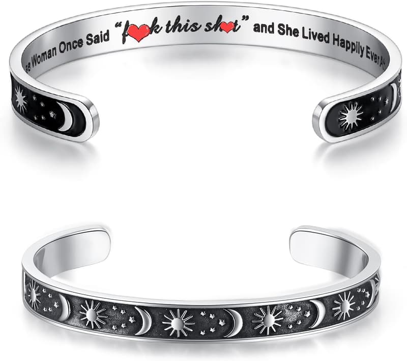 Personalized Stainless Steel Inspirational Bracelets for Women