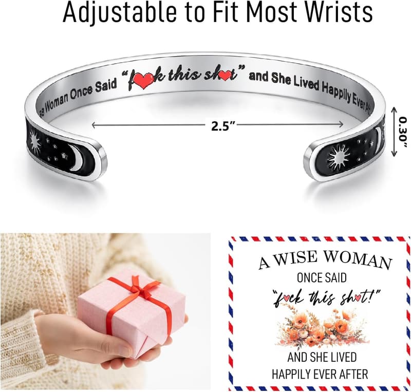 Personalized Stainless Steel Inspirational Bracelets for Women