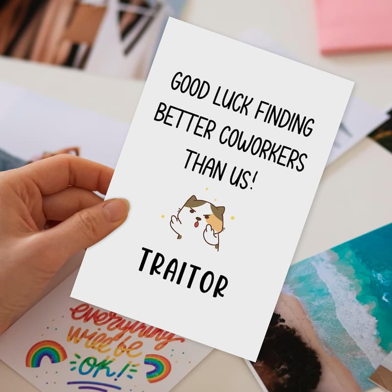 Humorous Farewell Card for Coworkers - Best Wishes
