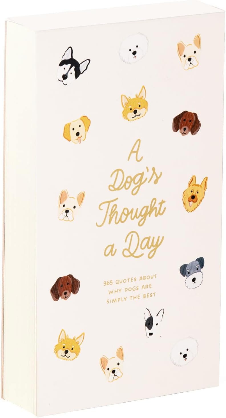 Dog Lovers' Notepad with 365 Inspiring Quotes, 4.5x8 Inches