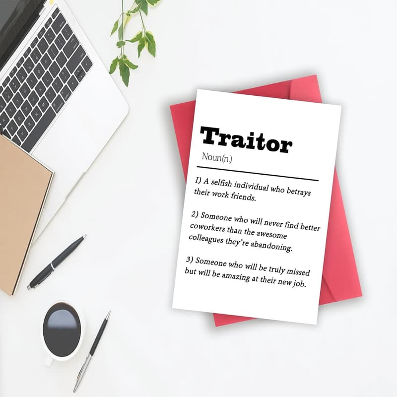 Funny Farewell Card for Coworkers - Hilarious Leaving Gift