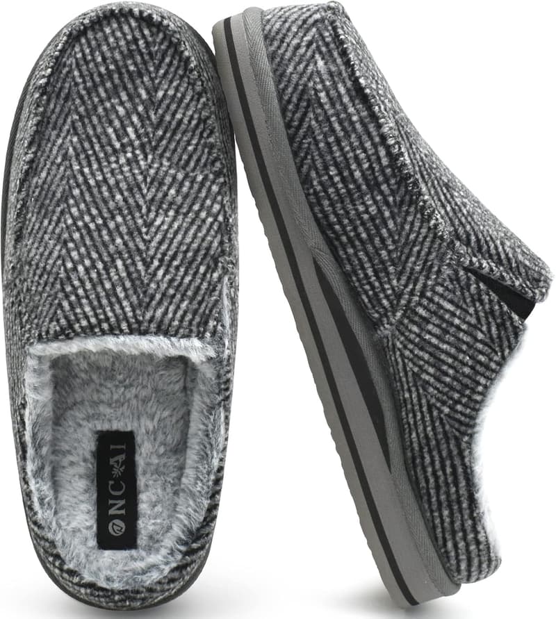 Men's Indoor/Outdoor Clog Slippers with Arch Support and Memory Foam
