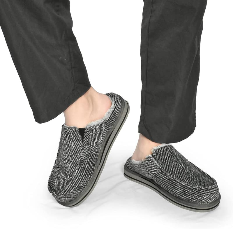 Men's Indoor/Outdoor Clog Slippers with Arch Support and Memory Foam